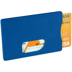 Чехол для кредитной карты с RFID защитой, пластик, 9х6,2см, синий
