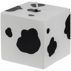Свеча куб "Пятнистая корова" 6,8х6,8х6,8 см