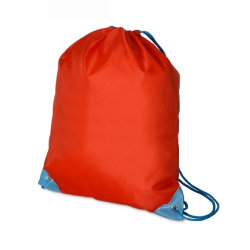 Рюкзак 31х38см полиэстер, красный с голубым шнуром