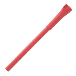 Ручка шариковая с колпачком, бумага, светло-красная