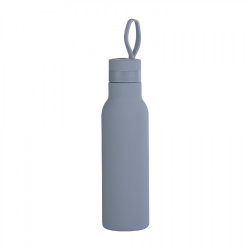 Бутылка для воды 700мл "Фитнес", покрытие soft touch, серый