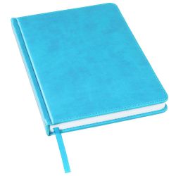 Ежедневник недатированный Bliss,  формат А5, в линейку (голубой)