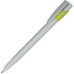 Ручка шариковая из экопластика KIKI ECOLINE, рециклированный пластик (серый, светло-зеленый)