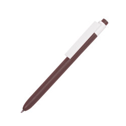 Ручка шариковая RETRO, пластик (коричневый, белый)