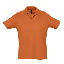 Рубашка поло 170г/м², хлопок пике, оранжевая