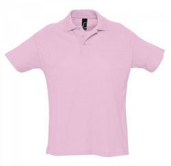Рубашка поло 170г/м², хлопок пике, розовая