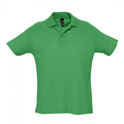 Рубашка поло 170г/м², хлопок пике, ярко-зеленая