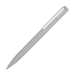 Ручка пластиковая шариковая, покрытие soft-touch, пластик, серый