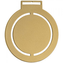 Медаль 8x8,9x0,2cм металл, золотистая