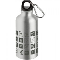 Бутылка для воды "Энергетика" 400мл, серебристая